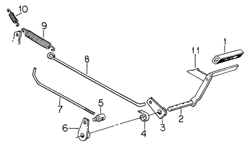 Brake Controls-382 Gear Drive S/N 70001 And Up Diagram and Parts List for 382 383-0350028U-0350029U-0350032U-0350033U-0350036U-0350037U-132100-132399-132383100-133100-133399-133383100-134100-134399-134383100 Cub Cadet Lawn Tractor